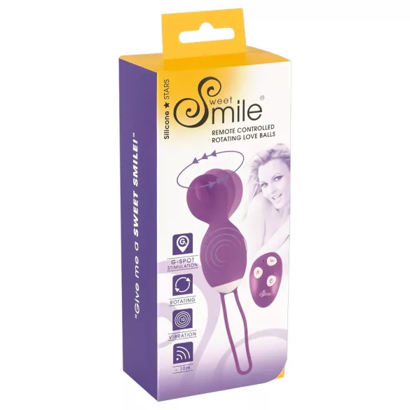 SMILE - vibrerande roterande ägg - lila