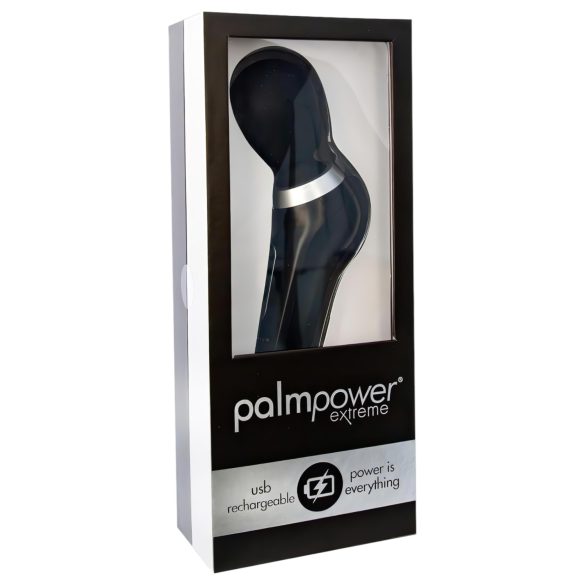 PalmPower - wand vibrator - uppladdningsbar - svart