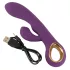You2Toys - rabbitvibrator med klitorisstimulans - uppladdningsbar - lila