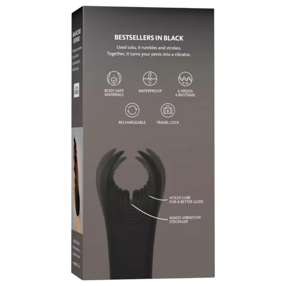 Fun Factory Manta - penissleeve-vibrator (svart)