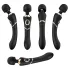 Cleopatra Wand - massagevibrator uppladdningsbar vattentät svart