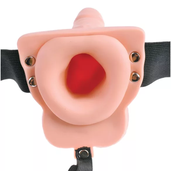 Pipedream - Fetish Strap-On 6 - påspänningsbar, ihålig vibrator (hudfärgad)