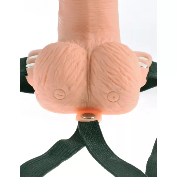 Pipedream - Fetish Strap-On 6 - påspänningsbar, ihålig vibrator (hudfärgad)