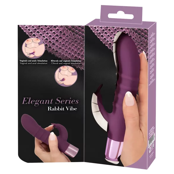 Rabbit Vibe - rabbit vibrator med klitorisstimulator - uppladdningsbar lila