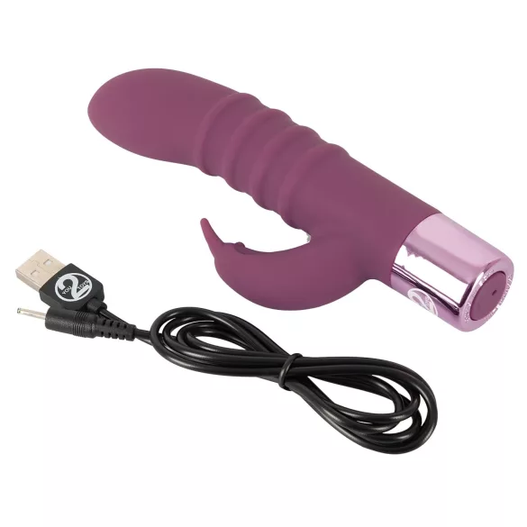 Rabbit Vibe - rabbit vibrator med klitorisstimulator - uppladdningsbar lila
