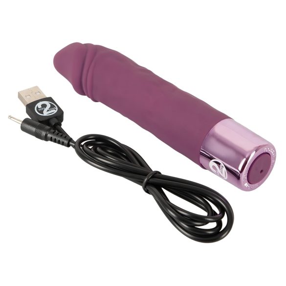 You2Toys Elegant Realistic - uppladdningsbar, vattentät vibrator (lila)