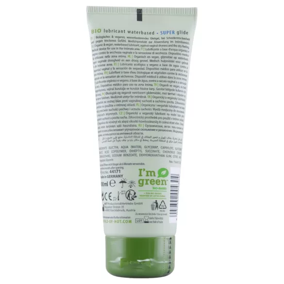 HOT Bio Super - vegansk vattenbaserad glidmedel - 100ml