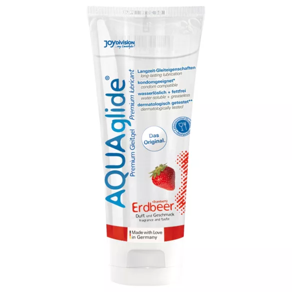 AQUAglide - vattenbaserat glidmedel - jordgubb - 100ml