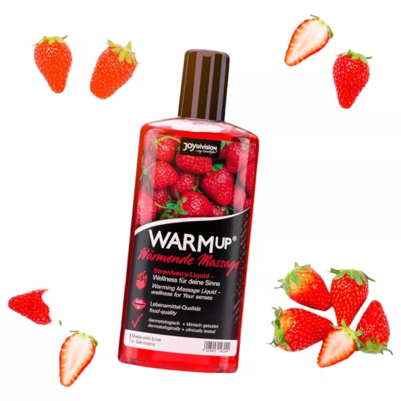JoyDivision - värmande massageolja - jordgubb - 150ml