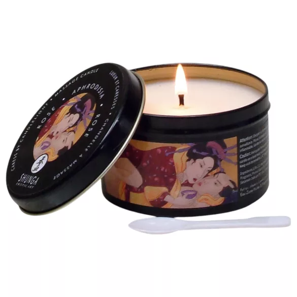 Shunga - massageolja ljus - lusthöjande - ros 170ml