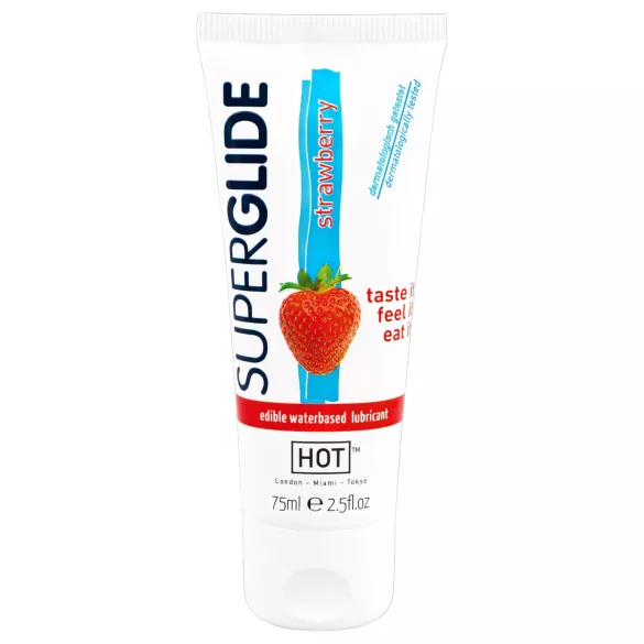 HOT - glidmedel ätbar jordgubbssmak - 75ml