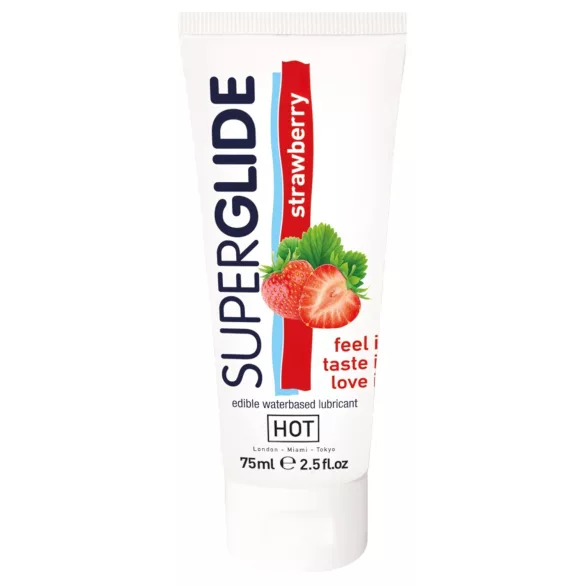 HOT - glidmedel ätbar jordgubbssmak - 75ml
