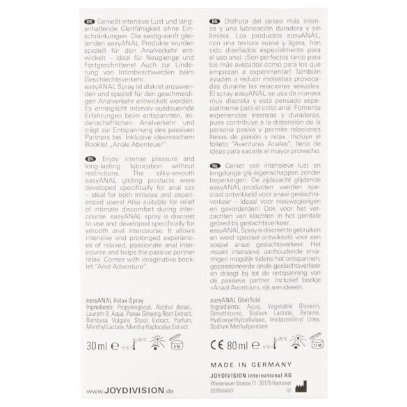 easyANAL - analskötsel och glidmedel set - 2 delar