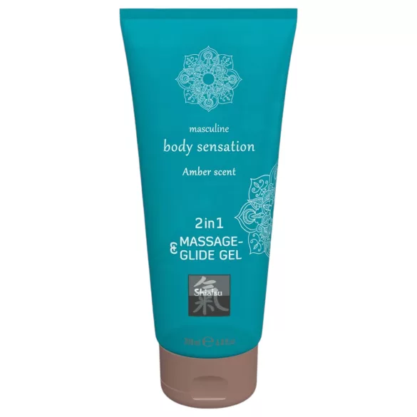 HOT - Shiatsu 2in1 Amber Scent - massageglidmedel - amber (200 ml)