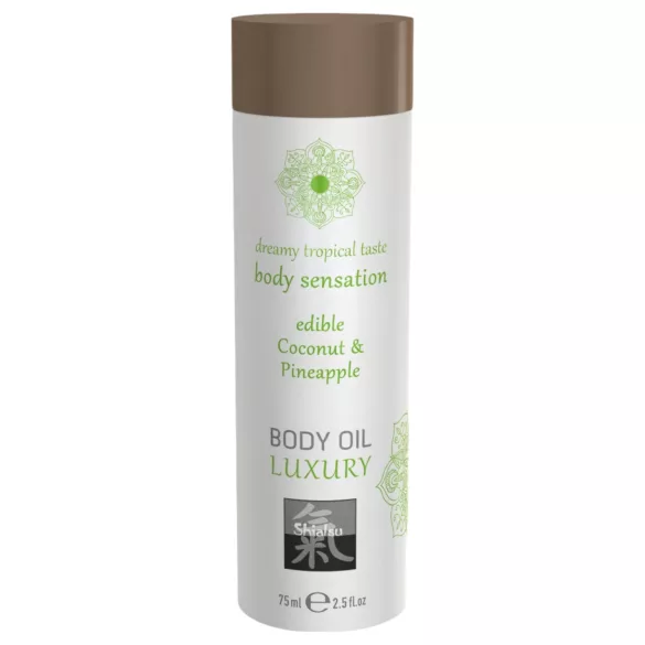 HOT - Shiatsu Luxury - ätbar massageolja - kokos-ananas (75 ml)
