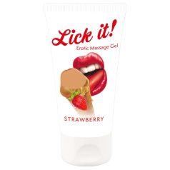 Lick it! - 2-i-1 ätbar glidmedel - jordgubb - 50ml