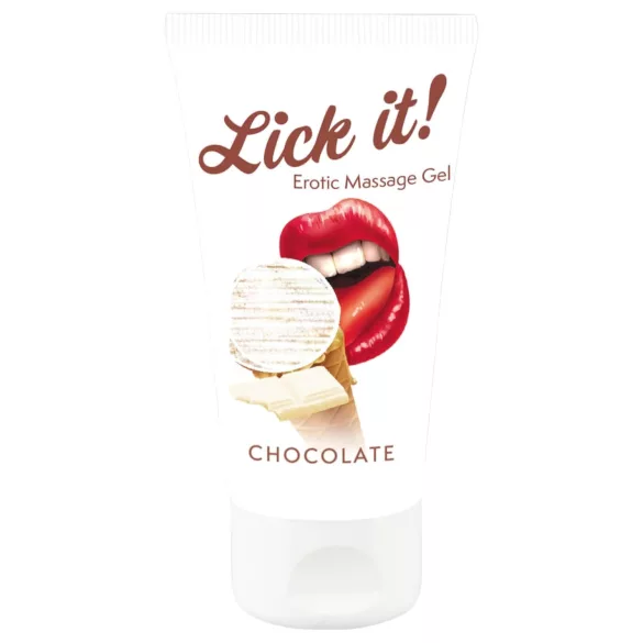 Lick it! - 2-i-1 ätbar glidmedel - vit choklad - 50ml