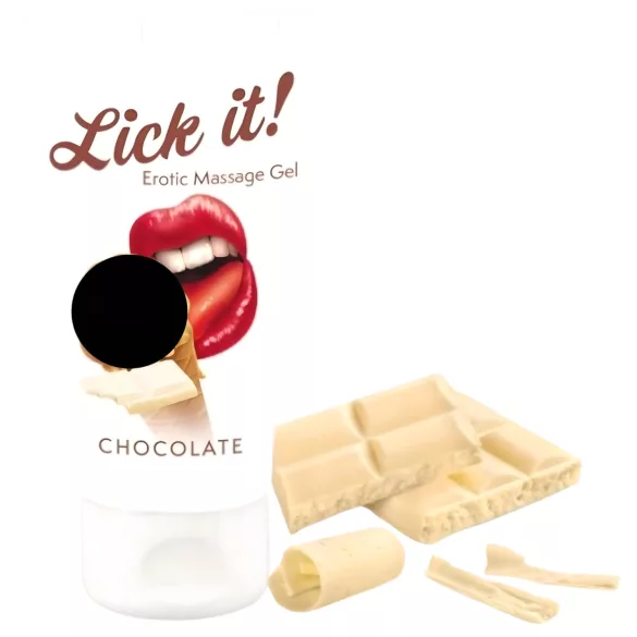 Lick it! - 2-i-1 ätbar glidmedel - vit choklad - 50ml