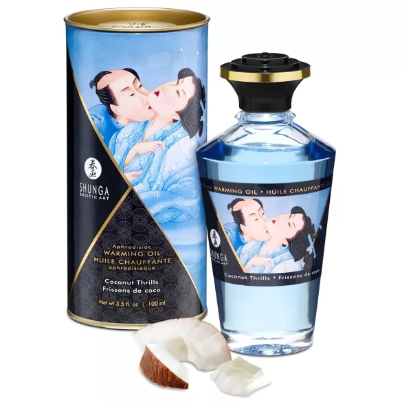 Shunga - värmande massageolja - kokos - 100ml