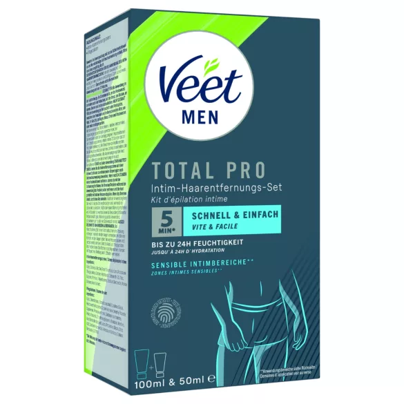 Veet - intim hårborttagningskräm och balsam för män (100 ml + 50 ml)