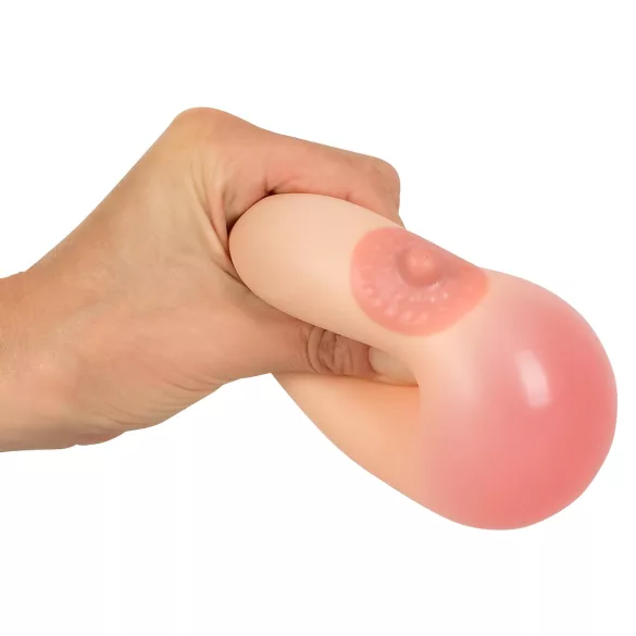 Stresszlabda - bröstformad stressboll - naturfärg