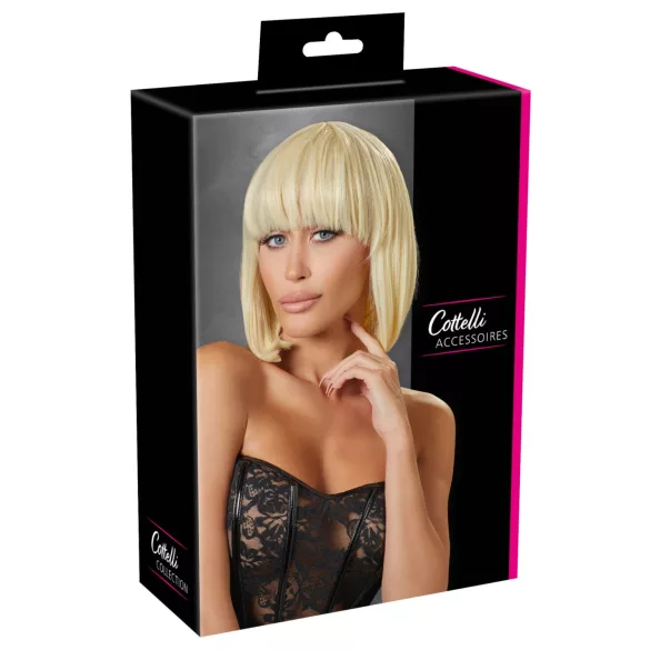 Cottelli - peruk bob med lugg - mellanlång - blond