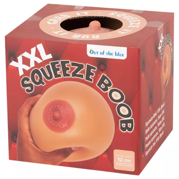 Stresszlabda - antistressboll bröstformad - naturfärg XXL