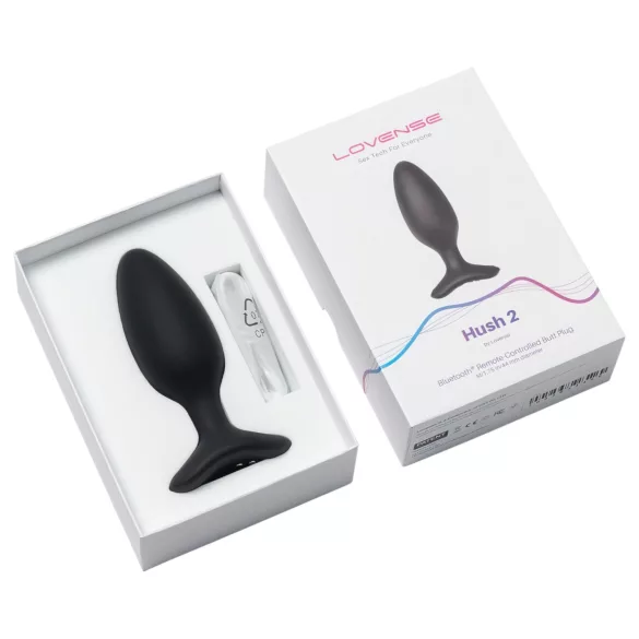 Lovense Hush 2 M - App-styrd analvibrator (45 mm, svart)
