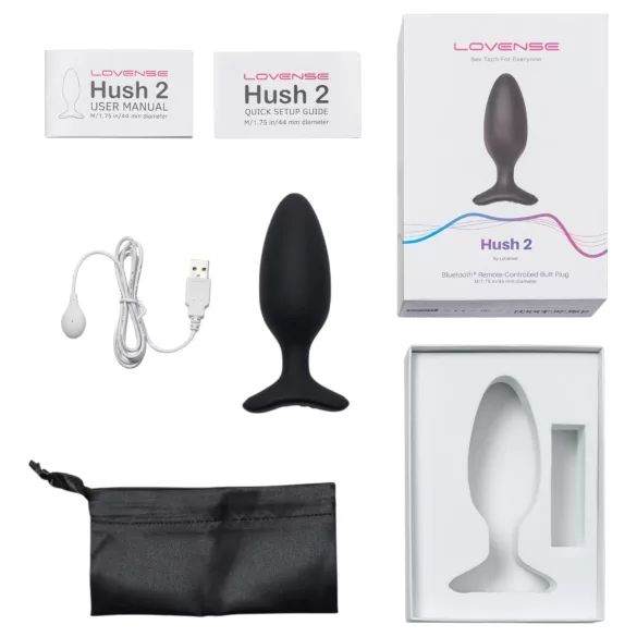 Lovense Hush 2 M - App-styrd analvibrator (45 mm, svart)