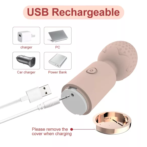 Sunfo Strawberry - mini massagevibrator vattentät - rosa