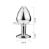 Sunfo - analplugg metall med rosa sten - silver