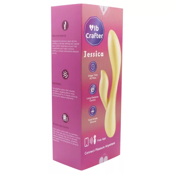 LP Jessica - smart klitorisvibrator med arm (gul)