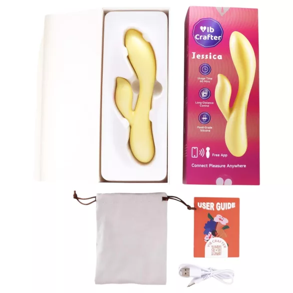 LP Jessica - smart klitorisvibrator med arm (gul)