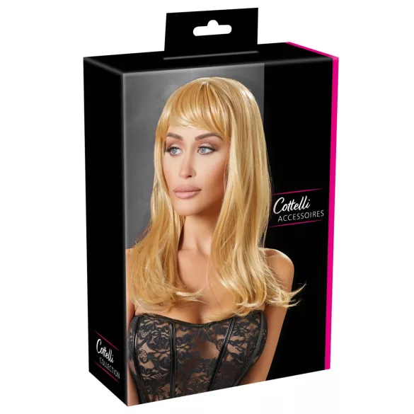 Cottelli - lång blond peruk