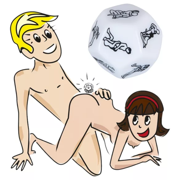 Sex tärning 12 sidor - vit