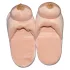 Plysch tofflor - bröstform - beige
