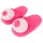 Plysch tofflor - bröstform - rosa