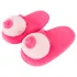 Plysch tofflor - bröstform - rosa