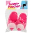 Plysch tofflor - bröstform - rosa