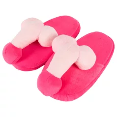 Plysch tofflor - penisform - rosa