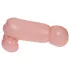 Cock Fighting - uppblåsbar strap-on-penis (hudfärgad)