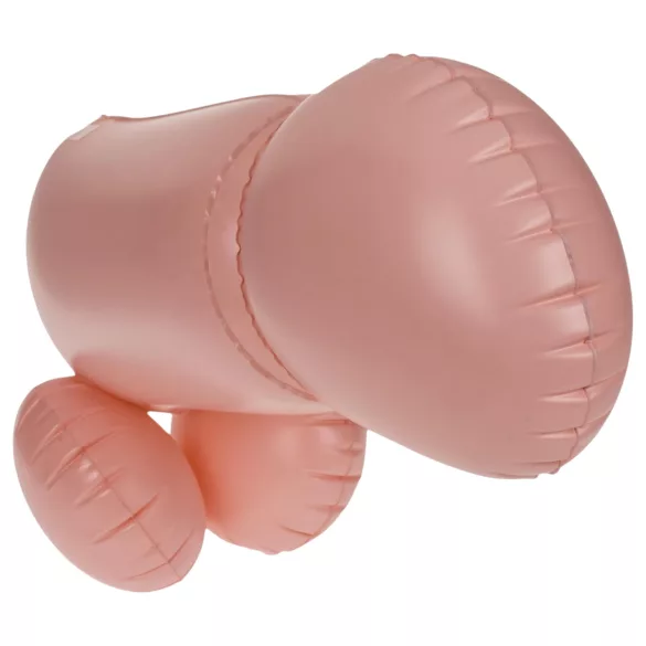 Cock Fighting - uppblåsbar strap-on-penis (hudfärgad)