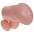 Cock Fighting - uppblåsbar strap-on-penis (hudfärgad)