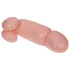 Cock Fighting - uppblåsbar strap-on-penis (hudfärgad)