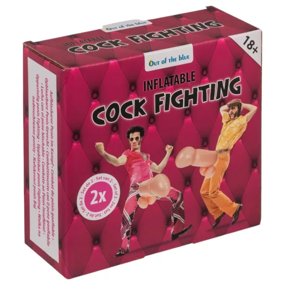 Cock Fighting - uppblåsbar strap-on-penis (hudfärgad)