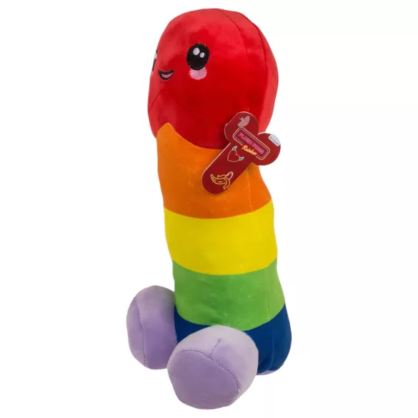 Plysch penis - mjukis - regnbågsfärgad - 30 cm