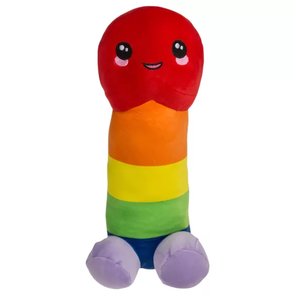 Plysch penis - mjukis - regnbågsfärgad - 30 cm
