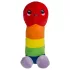 Plysch penis - mjukis - regnbågsfärgad - 30 cm