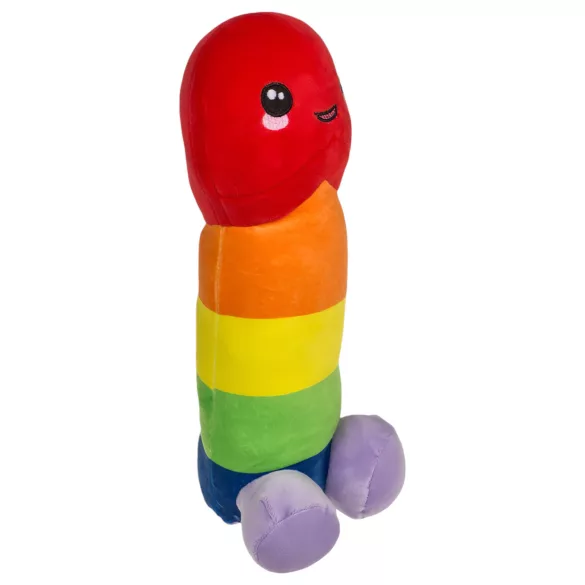 Plysch penis - mjukis - regnbågsfärgad - 30 cm