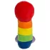 Plysch penis - mjukis - regnbågsfärgad - 30 cm